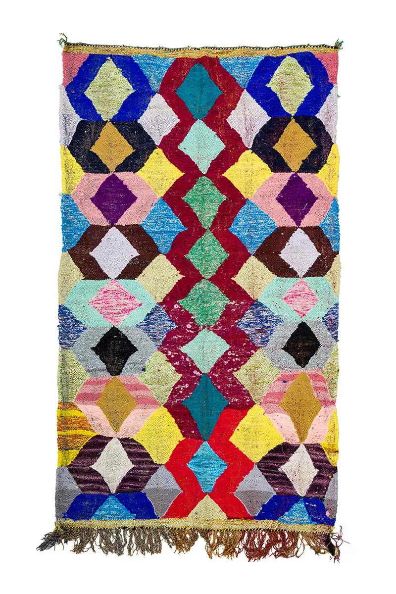 Tapis berbère marocain Boucherouite 150 x 255 cm