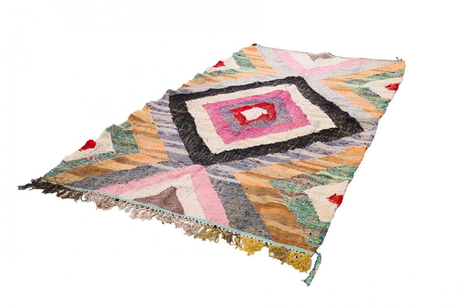 Marokkanischer Berber Teppich Boucherouite 155 x 285 cm