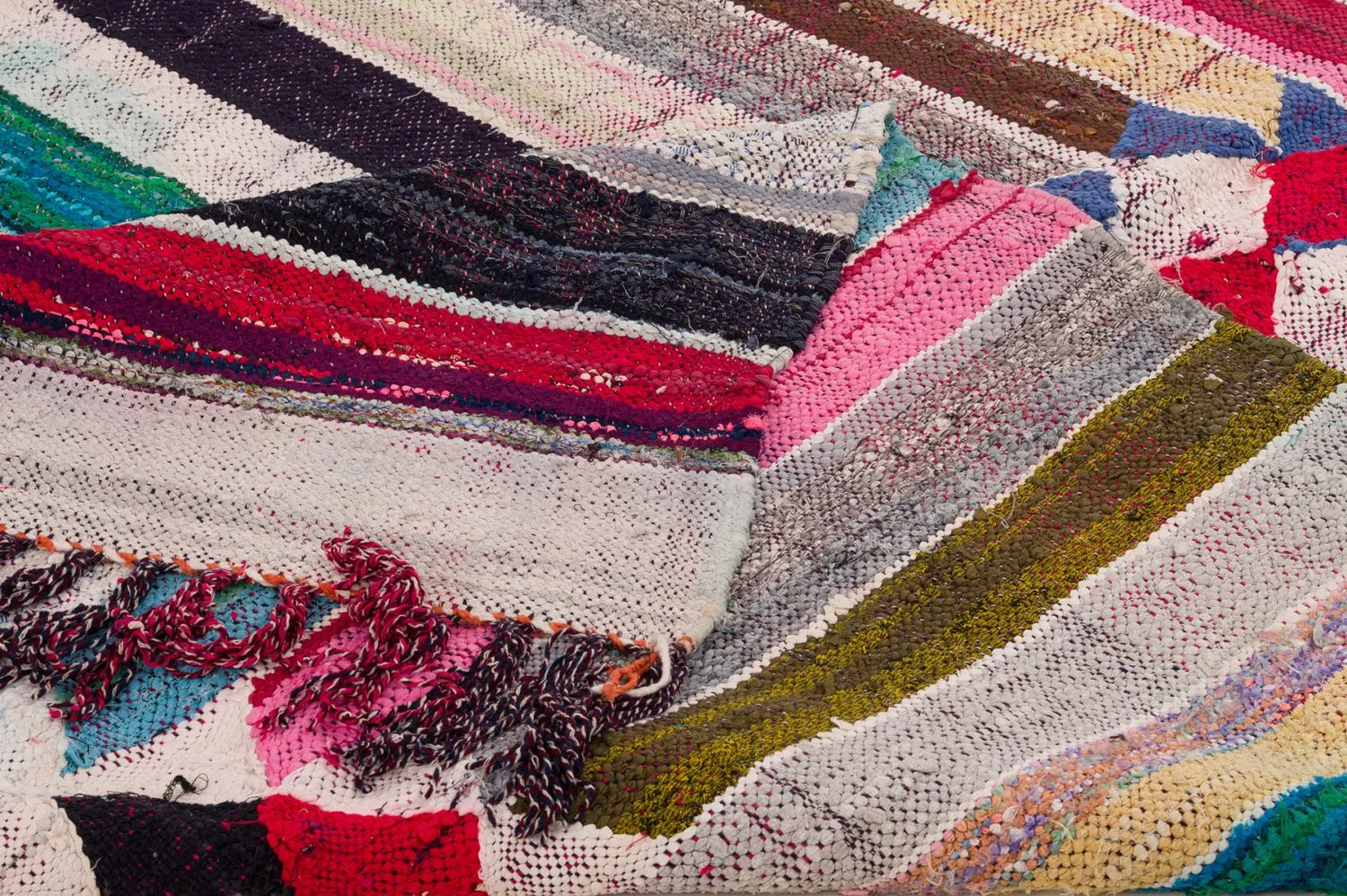 Marokkanischer Berber Teppich Boucherouite 145 x 295 cm