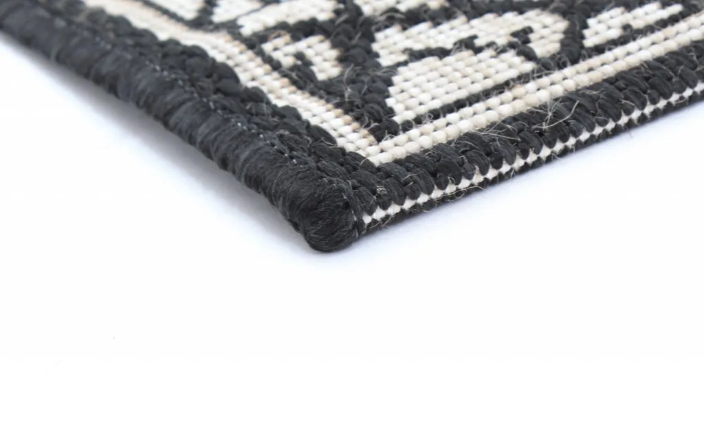 Wilton-Teppich - Charleston (schwarz/sand)