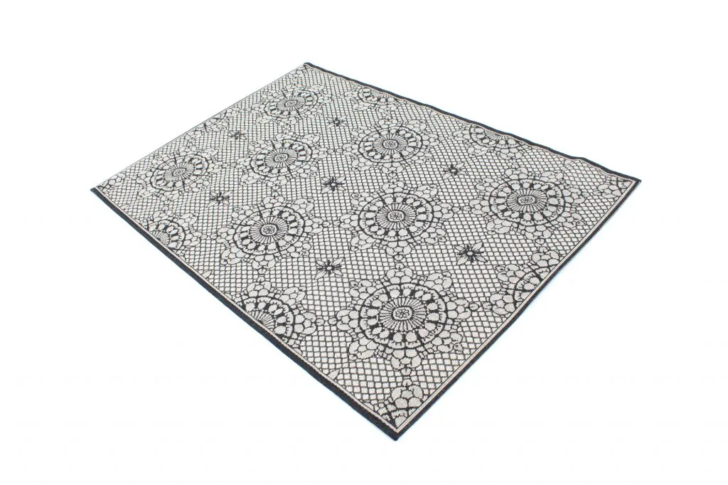 Wilton-Teppich - Charleston (schwarz/sand)