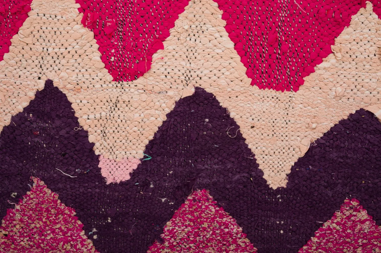 Tapis berbère marocain Boucherouite 125 x 235 cm