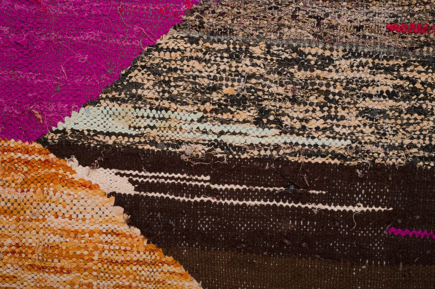 Marokkanischer Berber Teppich Boucherouite 130 x 275 cm