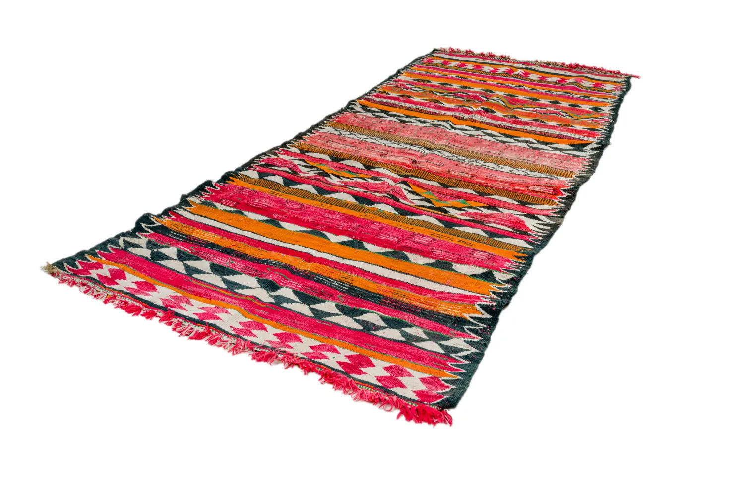 Tapis berbère marocain Boucherouite 150 x 365 cm