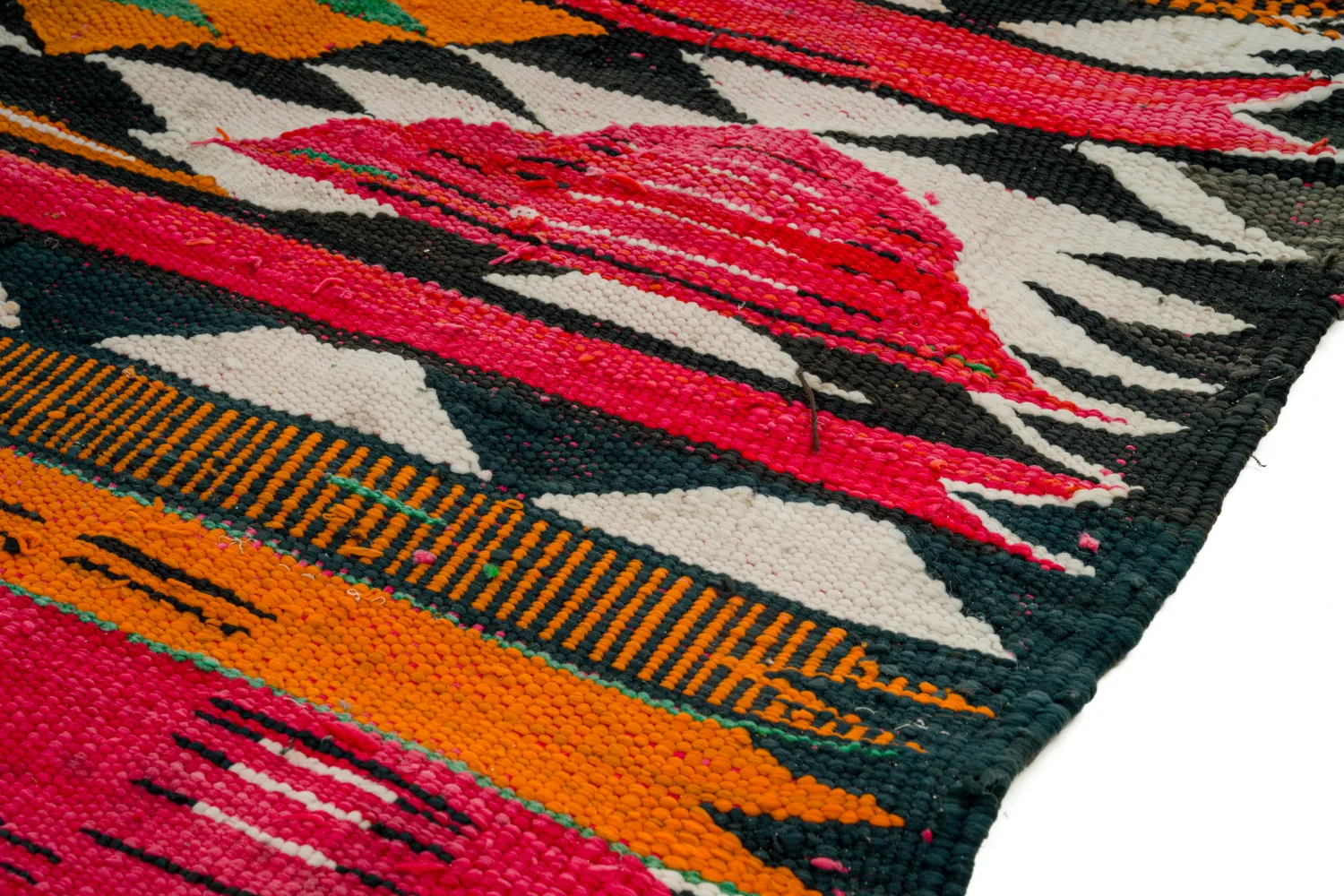 Tapis berbère marocain Boucherouite 150 x 365 cm