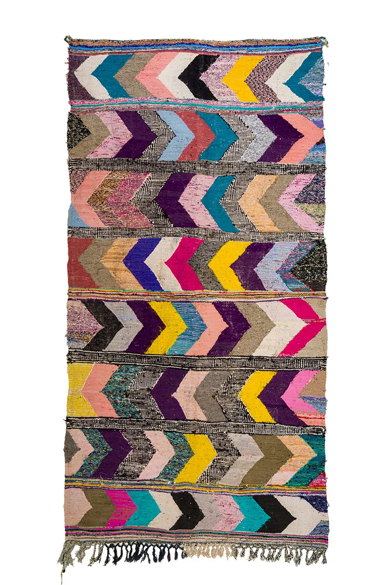 Tapis berbère marocain Boucherouite 160 x 325 cm