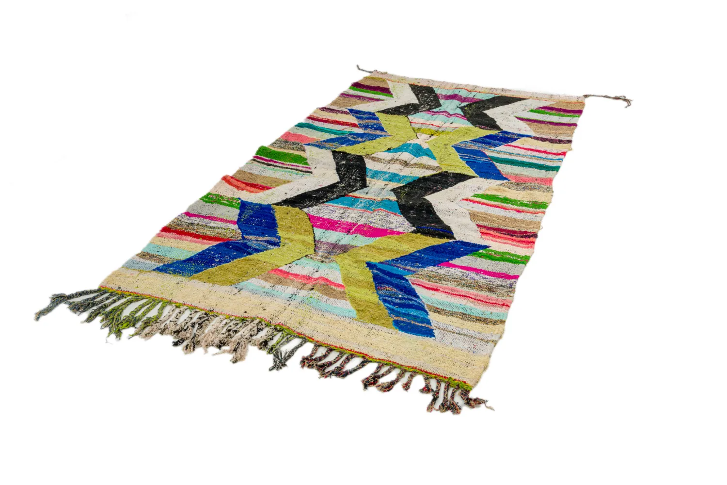 Marockansk Boucherouite-matta 135 x 250 cm