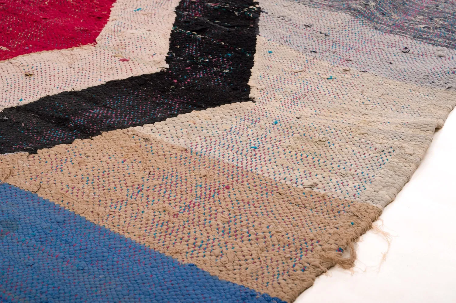 Tapis berbère marocain Boucherouite 145 x 265 cm