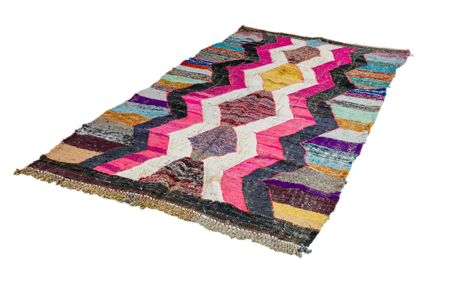 Marockansk Boucherouite-matta 150 x 255 cm