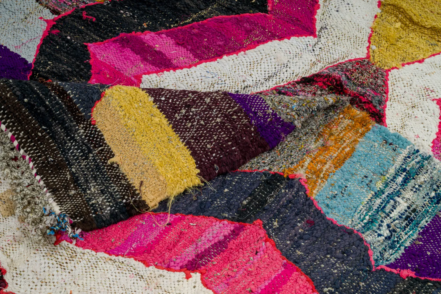 Marockansk Boucherouite-matta 150 x 255 cm