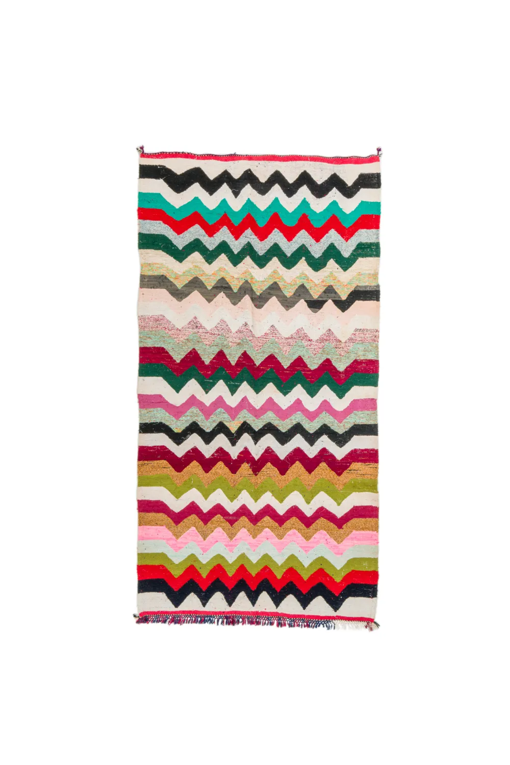 Tapis berbère marocain Boucherouite 120 x 235 cm