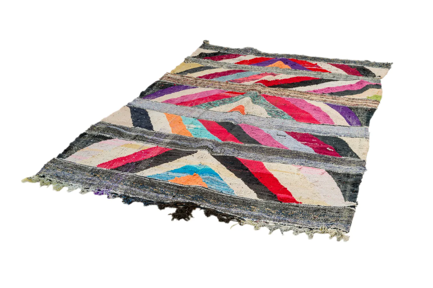 Marockansk Boucherouite-matta 140 x 210 cm