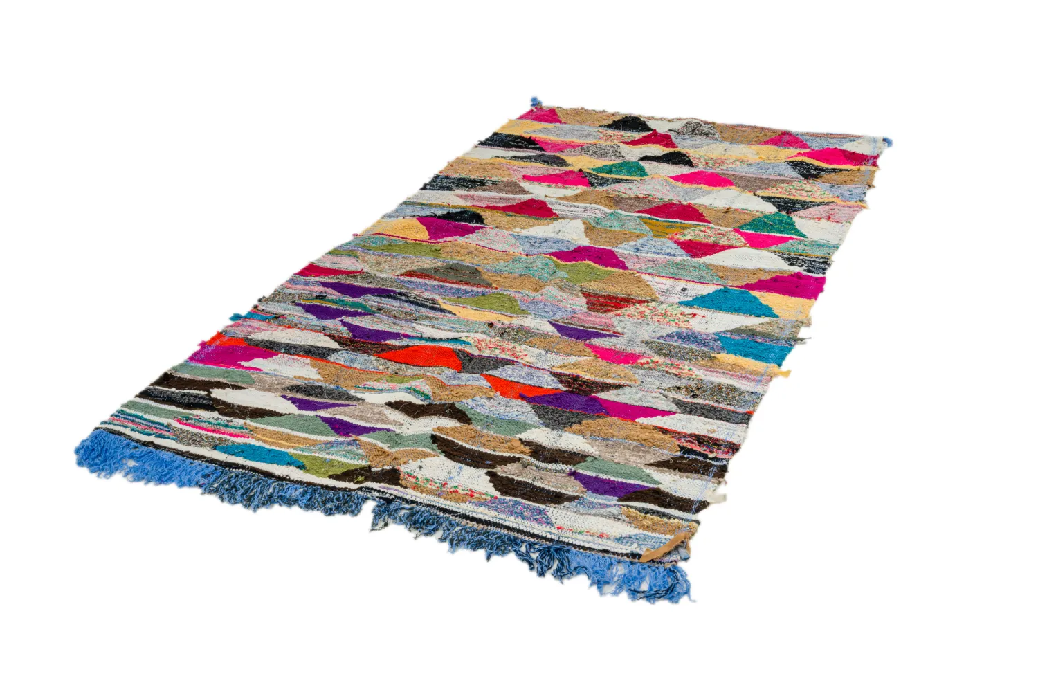 Tapis berbère marocain Boucherouite 150 x 255 cm