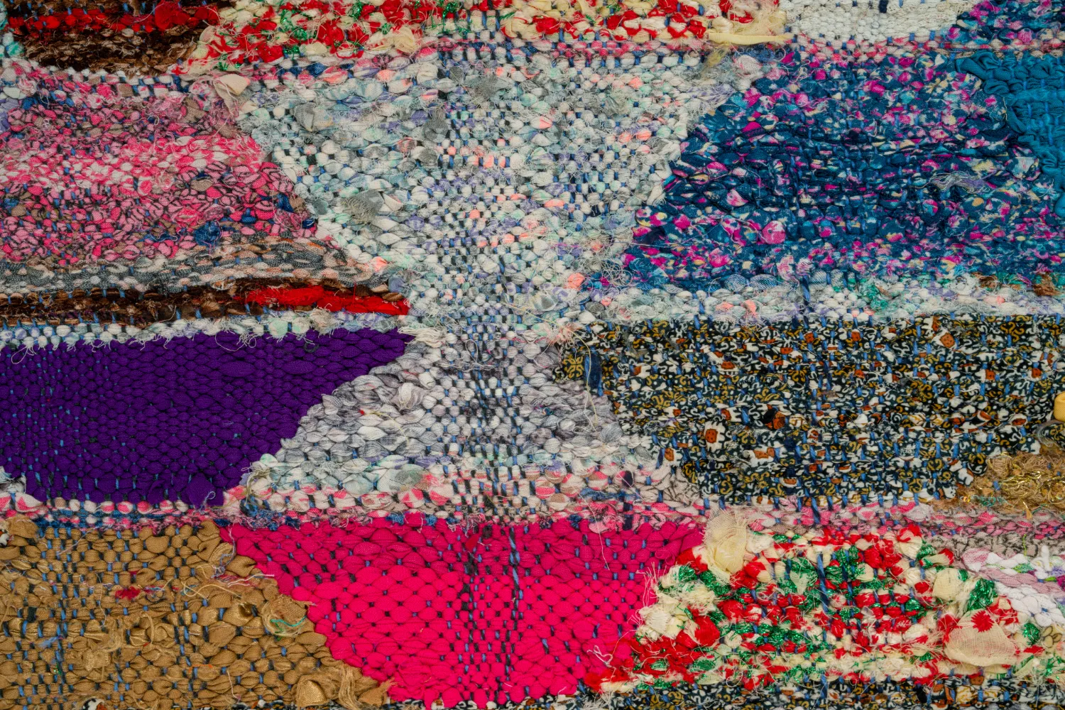 Tapis berbère marocain Boucherouite 150 x 255 cm