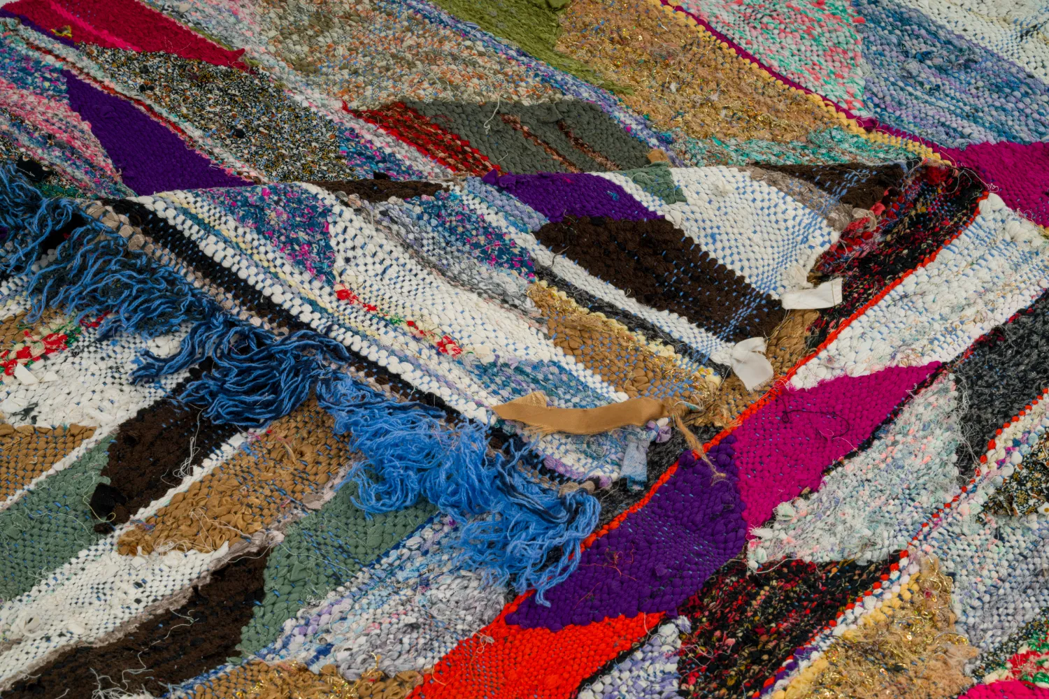 Tapis berbère marocain Boucherouite 150 x 255 cm