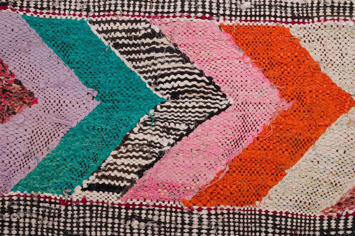 Tapis berbère marocain Boucherouite 150 x 275 cm