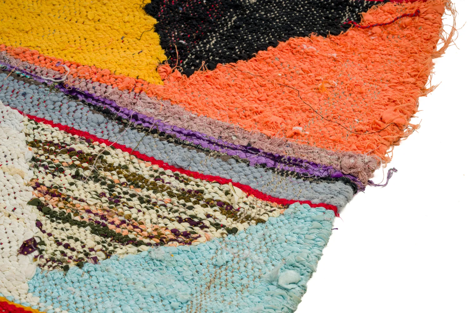 Tapis berbère marocain Boucherouite 135 x 270 cm