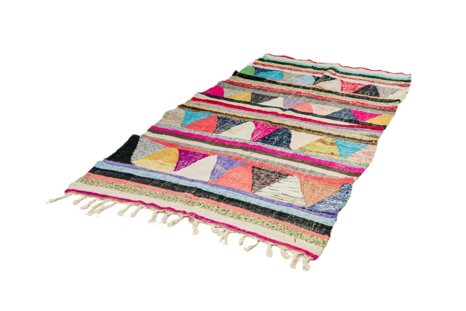 Marockansk Boucherouite-matta 145 x 260 cm