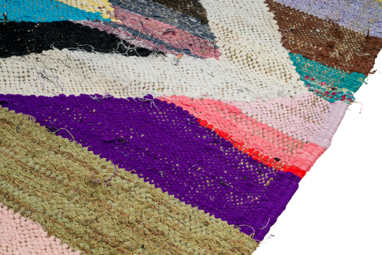 Tapis berbère marocain Boucherouite 125 x 225 cm