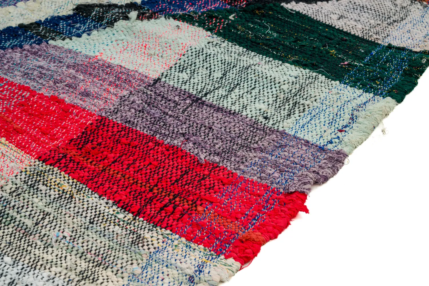 Tapis berbère marocain Boucherouite 125 x 210 cm