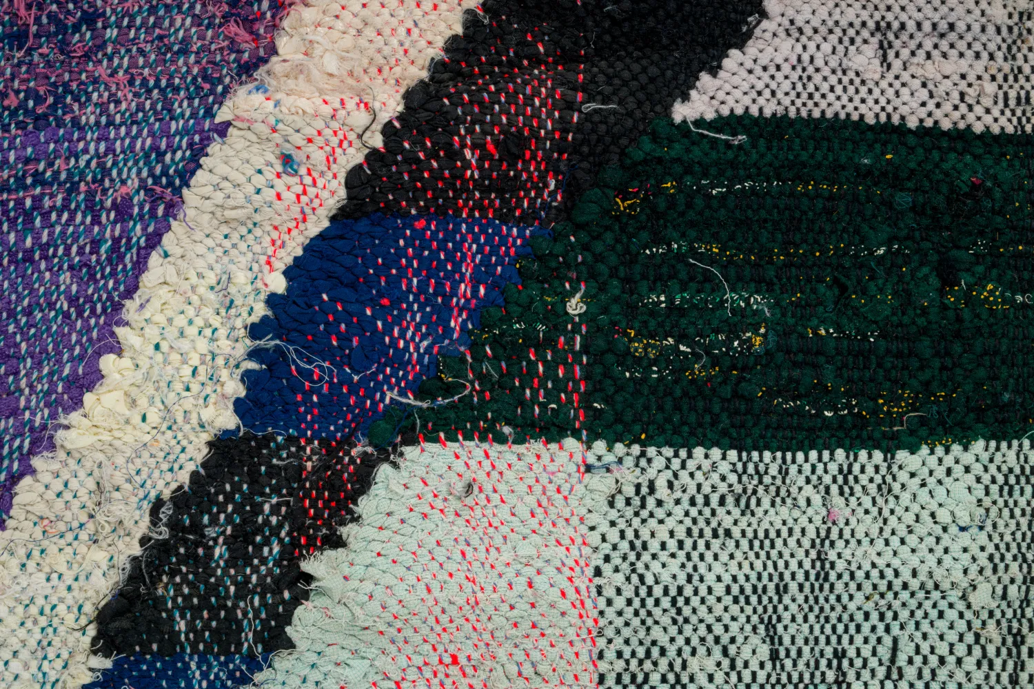 Tapis berbère marocain Boucherouite 125 x 210 cm