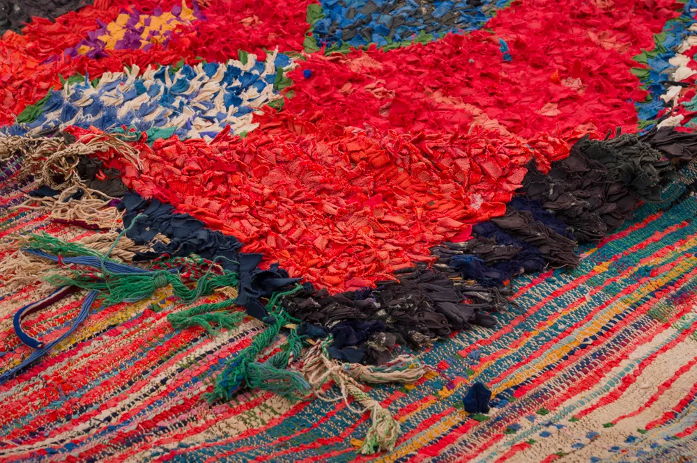 Marokkanischer Berber Teppich Boucherouite 290 x 150 cm