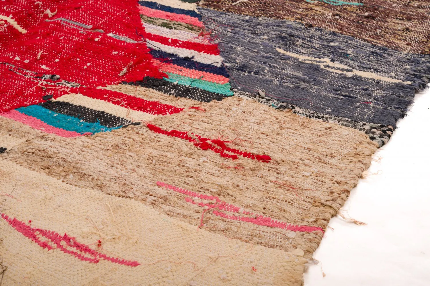 Marokkanischer Berber Teppich Boucherouite 125 x 240 cm