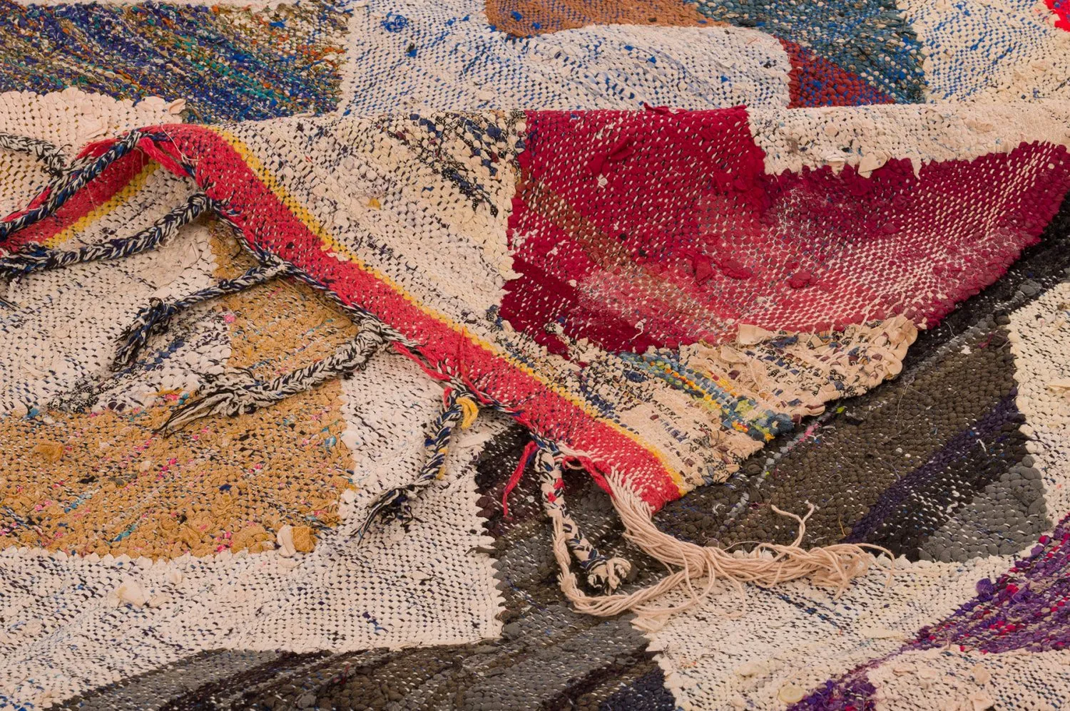 Marokkanischer Berber Teppich Boucherouite 150 x 285 cm