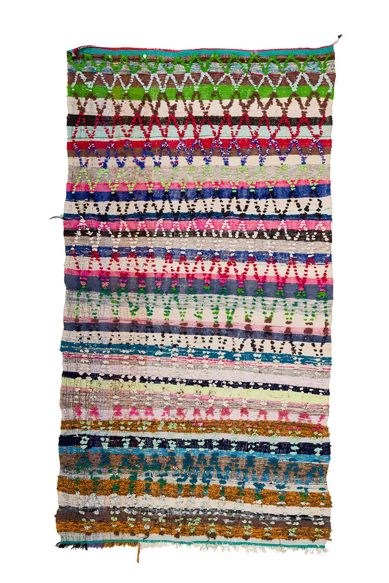 Tapis berbère marocain Boucherouite 150 x 280 cm