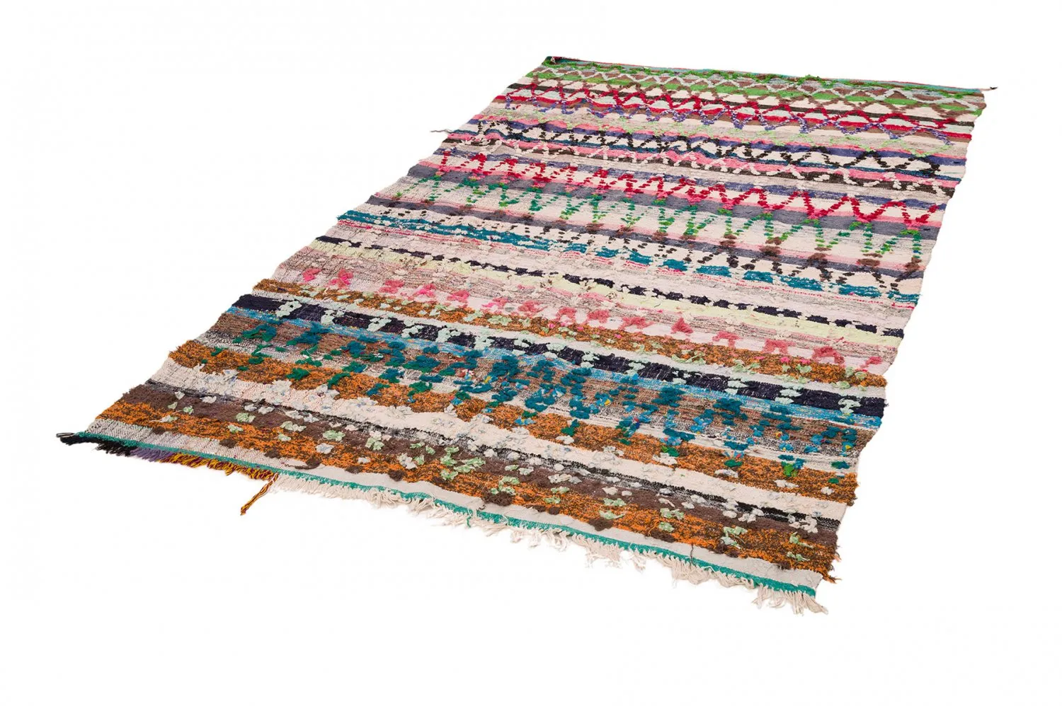 Tapis berbère marocain Boucherouite 150 x 280 cm