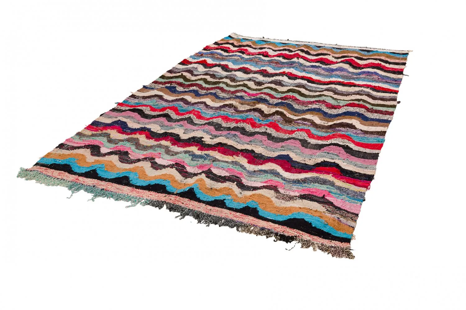 Marokkanischer Berber Teppich Boucherouite 170 x 270 cm