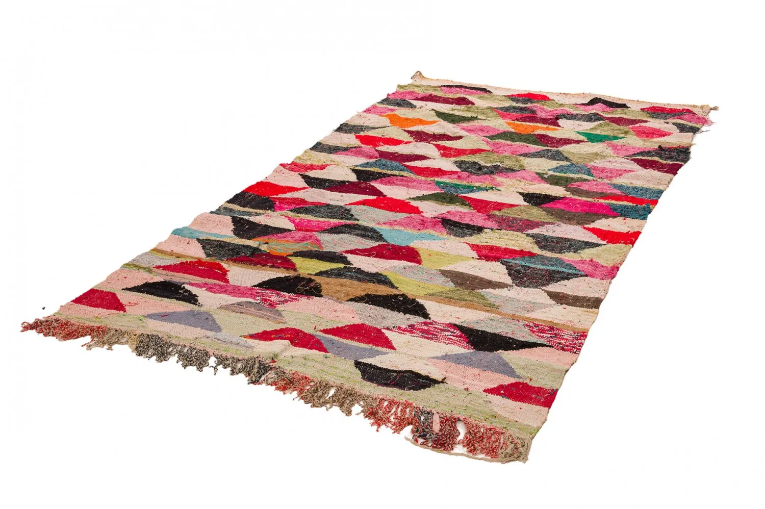 Marokkanischer Berber Teppich Boucherouite 155 x 290 cm