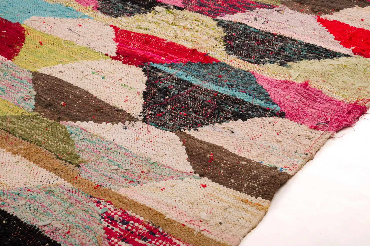 Marokkanischer Berber Teppich Boucherouite 155 x 290 cm