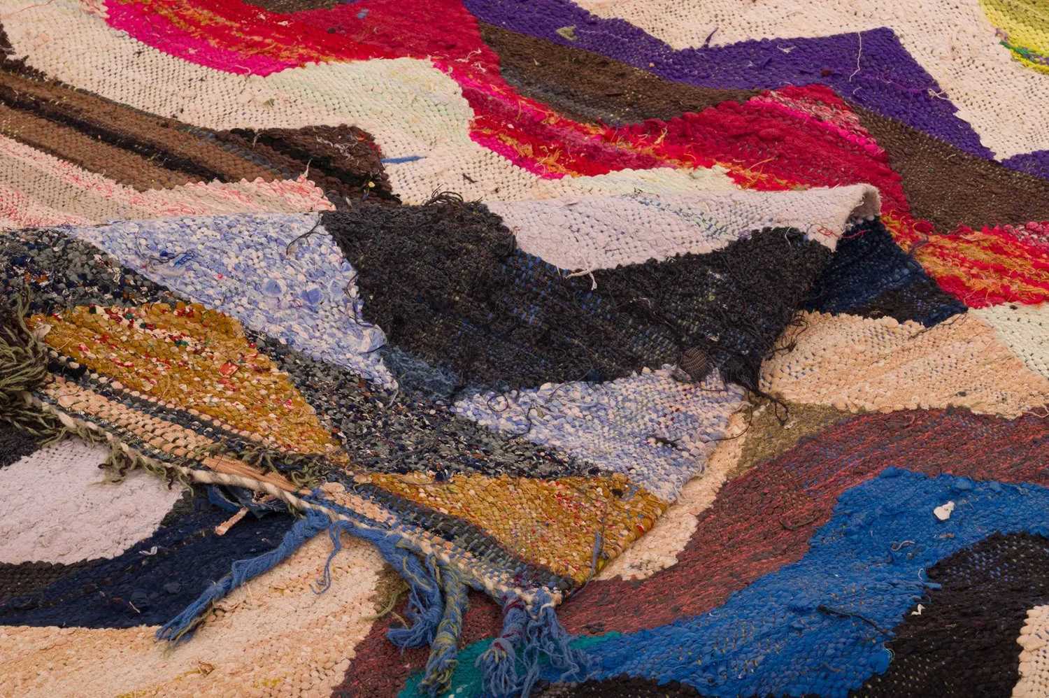 Marokkanischer Berber Teppich Boucherouite 140 x 295 cm