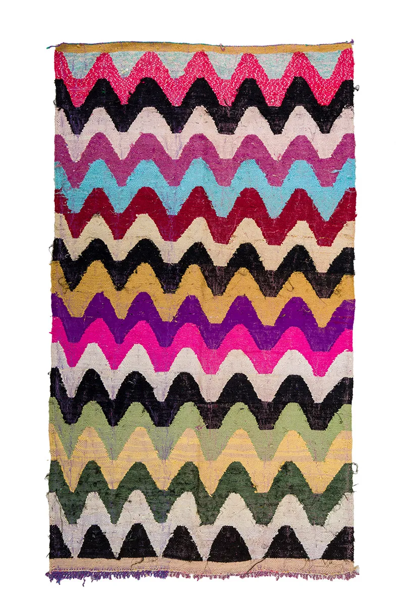 Tapis berbère marocain Boucherouite 160 x 275 cm