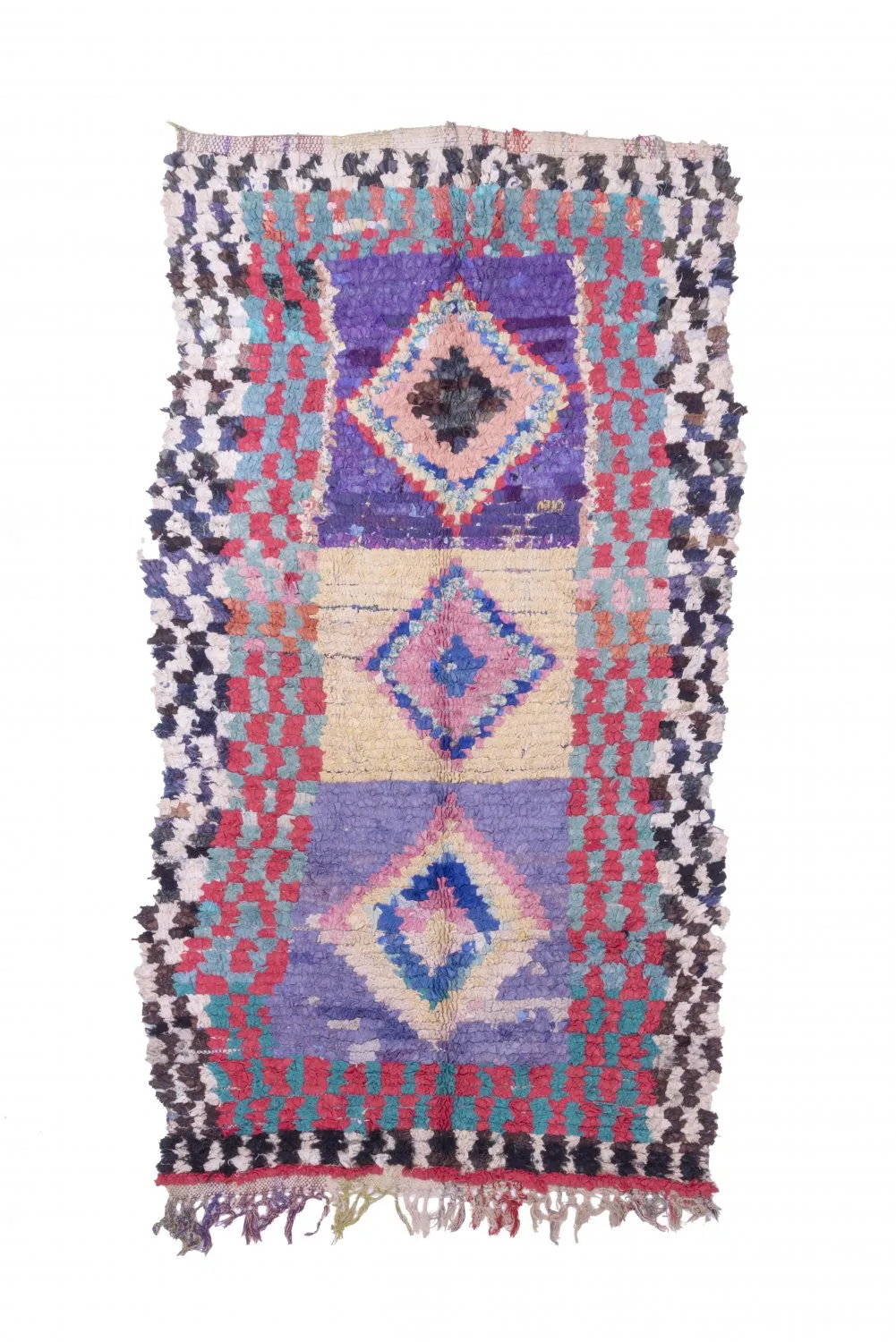 Tapis Marocain Berbère Boucherouite 225 x 125 cm