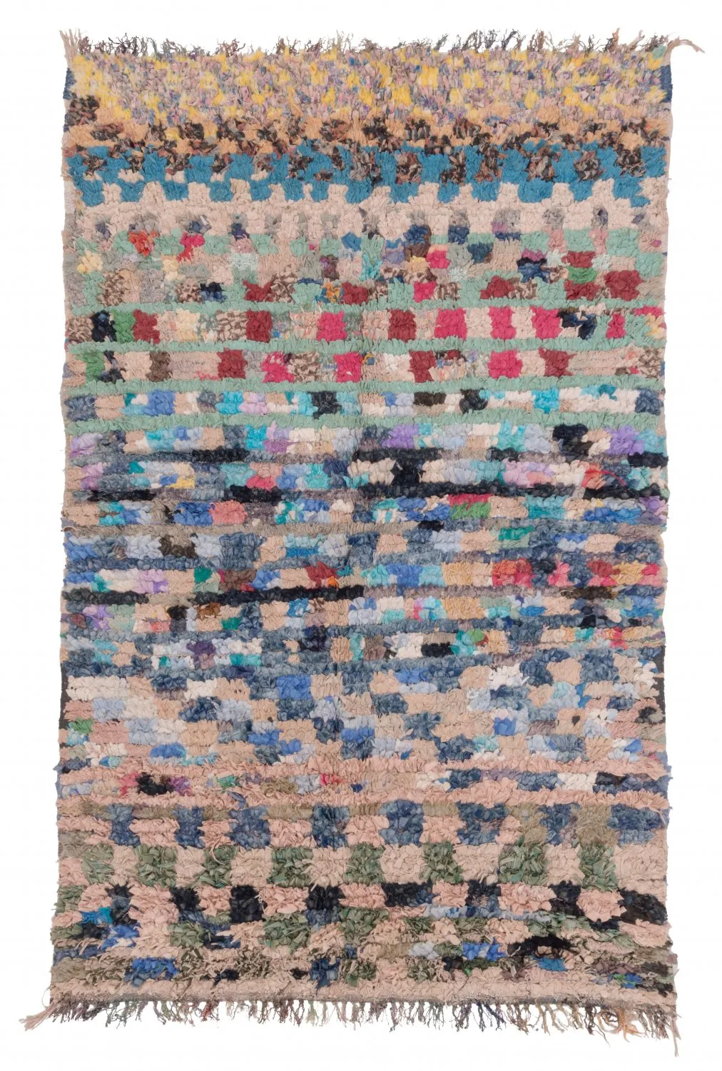 Tapis Marocain Berbère Boucherouite 205 x 130 cm