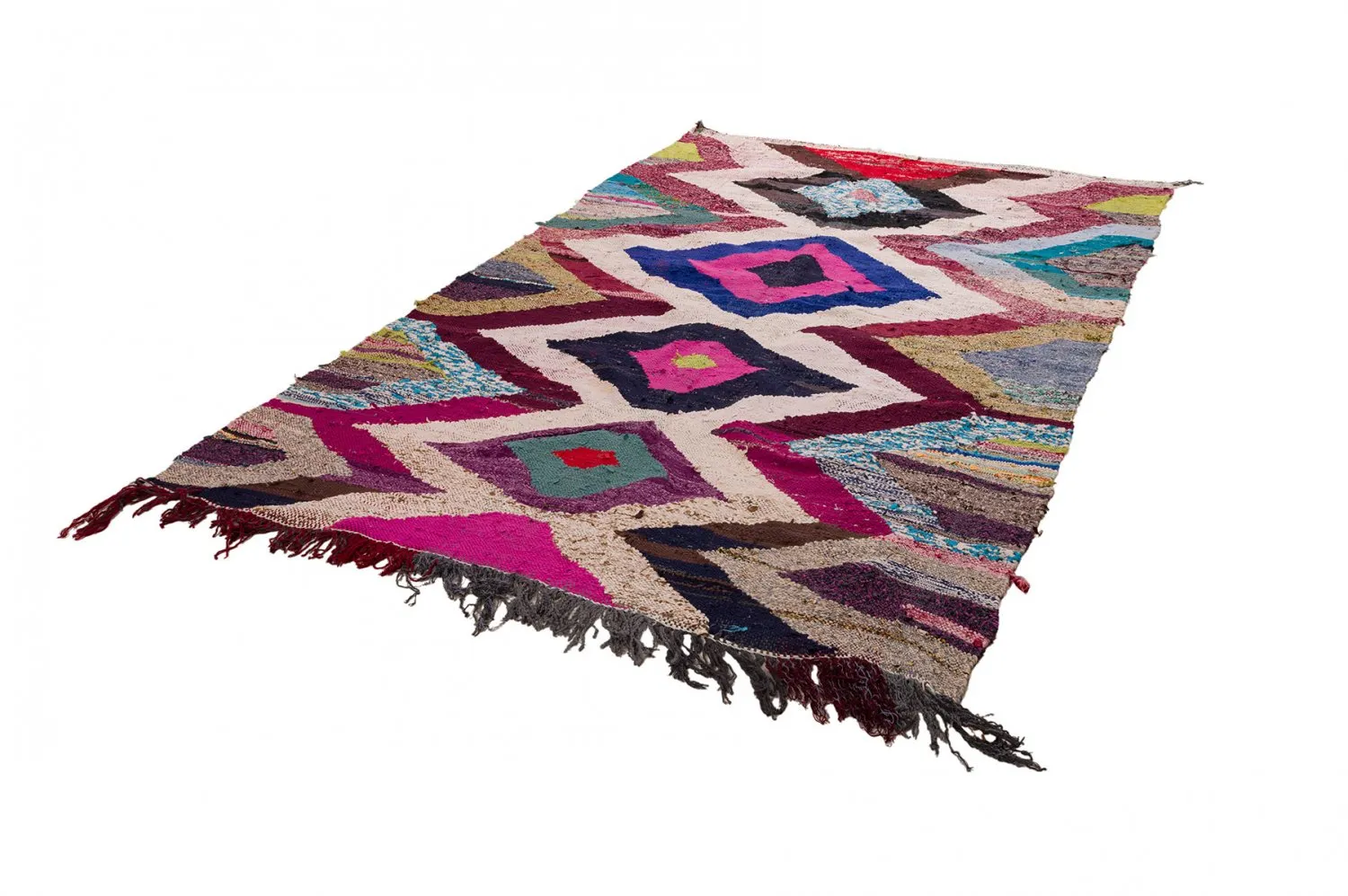 Marokkanischer Berber Teppich Boucherouite 165 x 270 cm