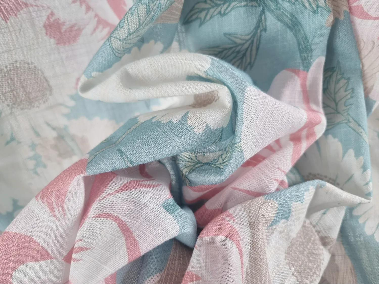 Nappe en coton Serena (turquoise/rose)