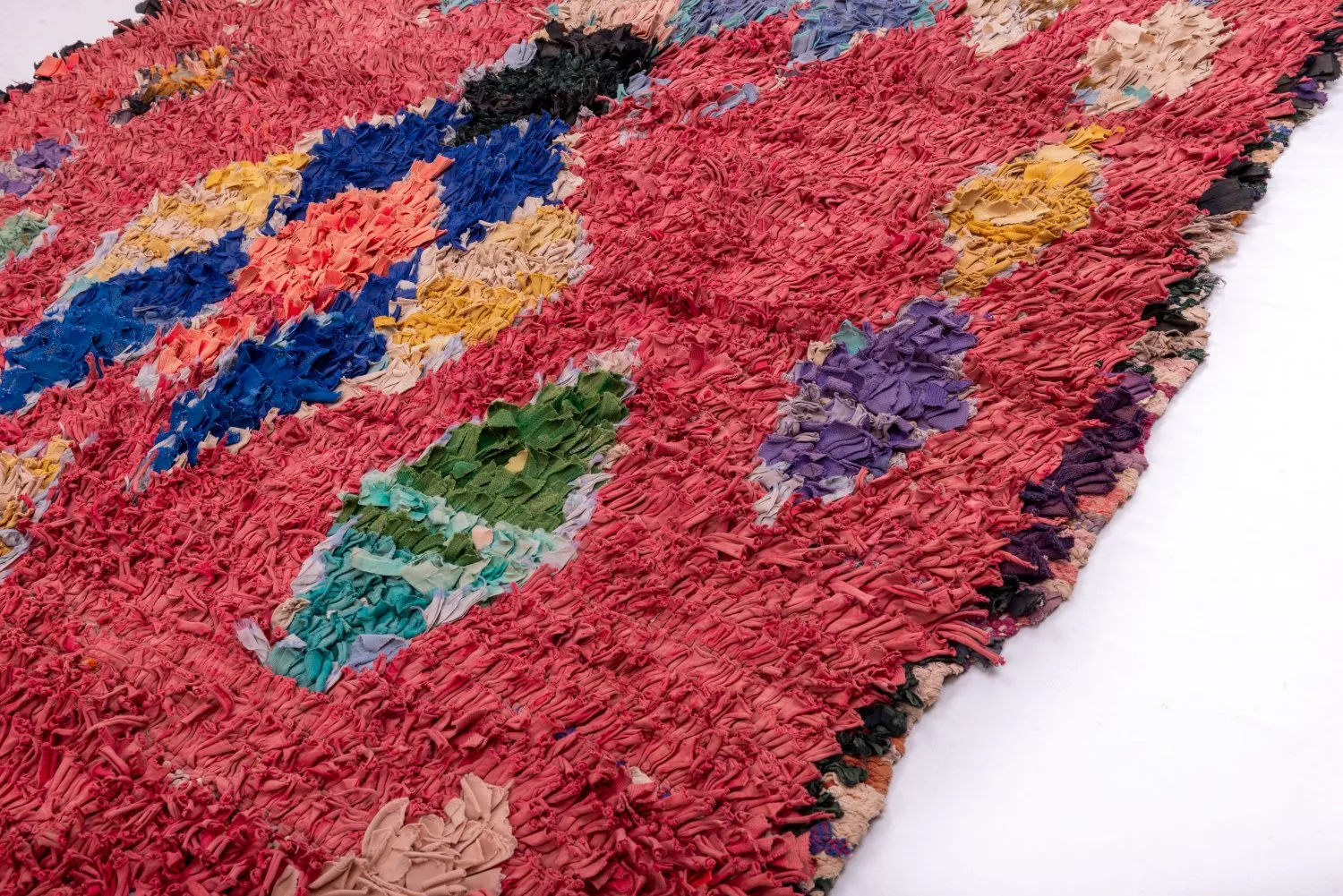 Marokkanischer Berber Teppich Boucherouite 325 x 130 cm