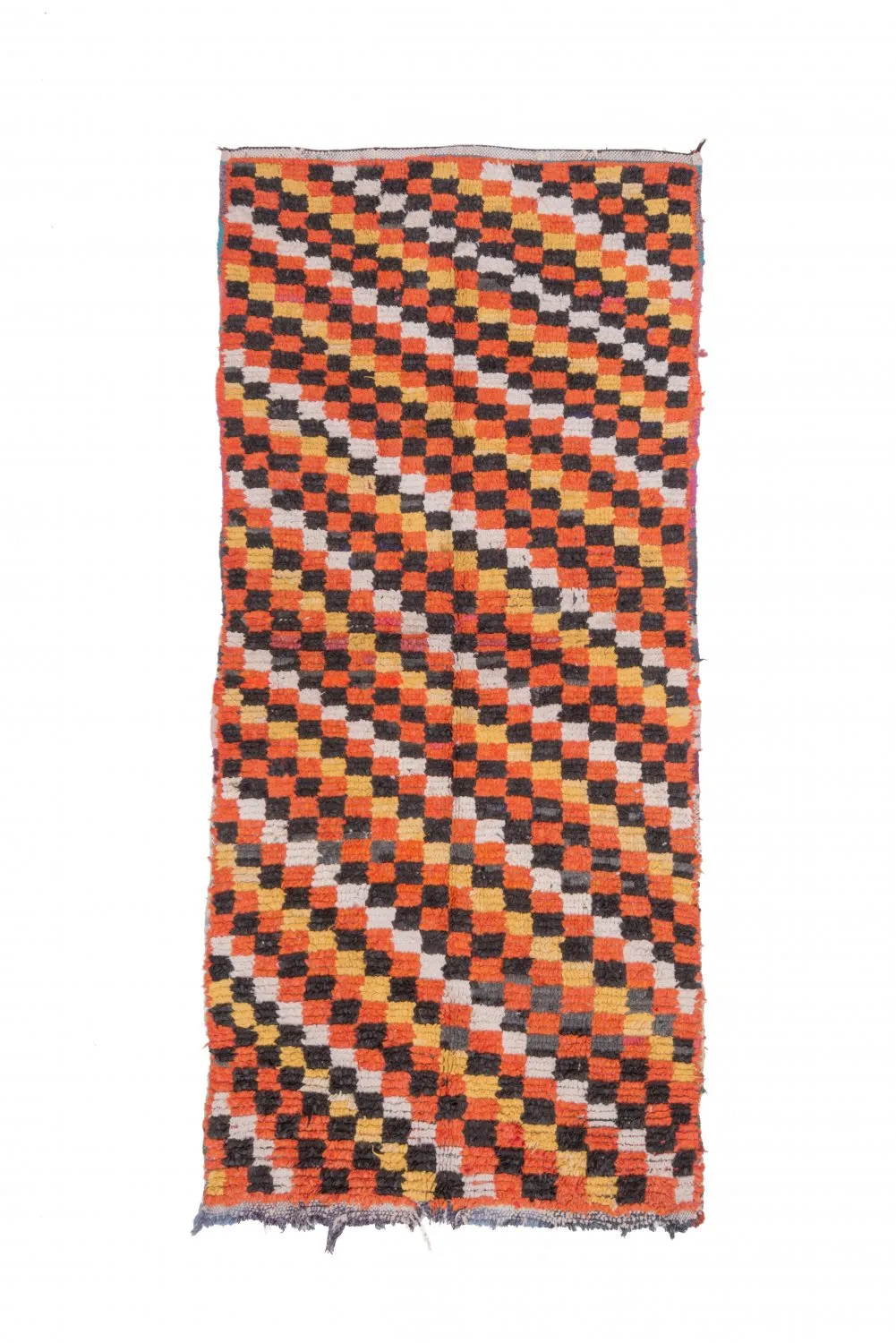 Marokkanische Berber Teppich Boucherouite 240 x 110 cm