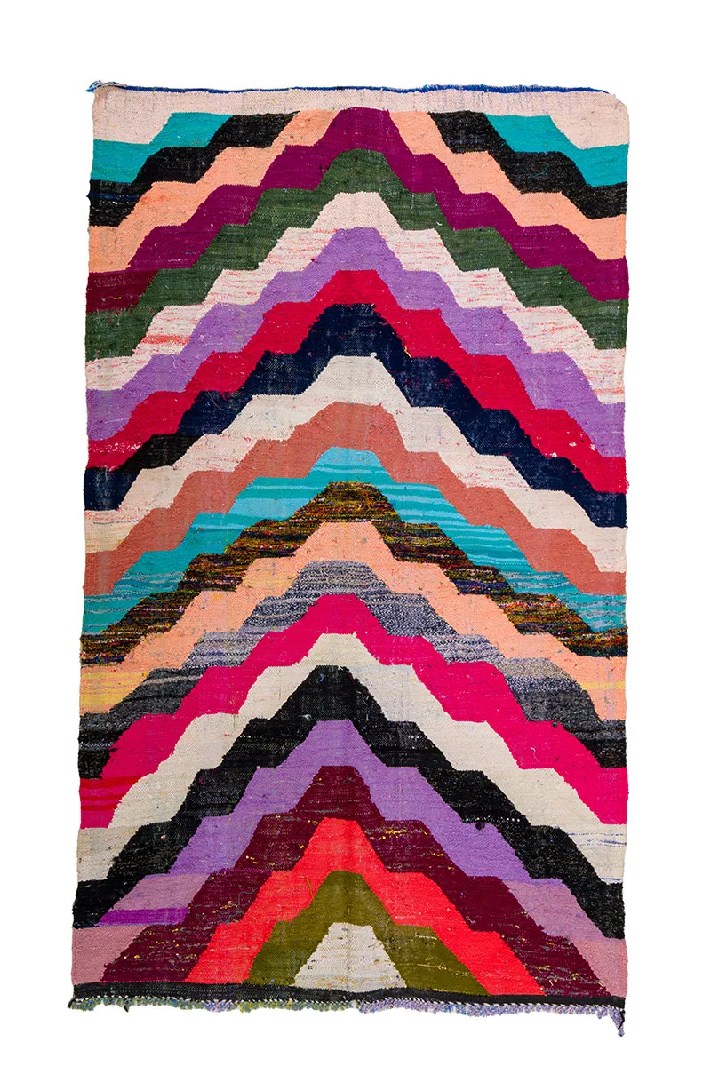 Marokkanischer Berber Teppich Boucherouite 145 x 235 cm