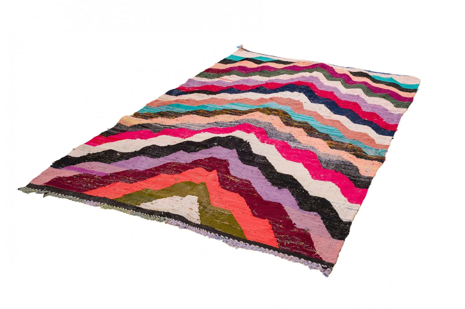 Marokkanischer Berber Teppich Boucherouite 145 x 235 cm