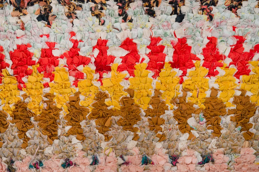 Tapis berbère marocain Boucherouite 250 x 160 cm