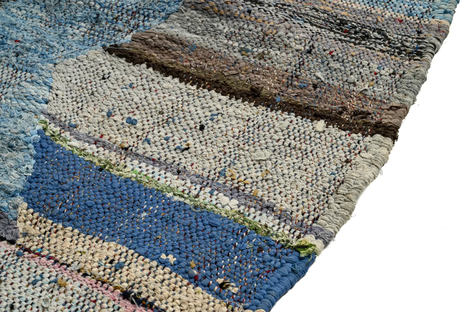 Marockansk Boucherouite-matta 140 x 255 cm