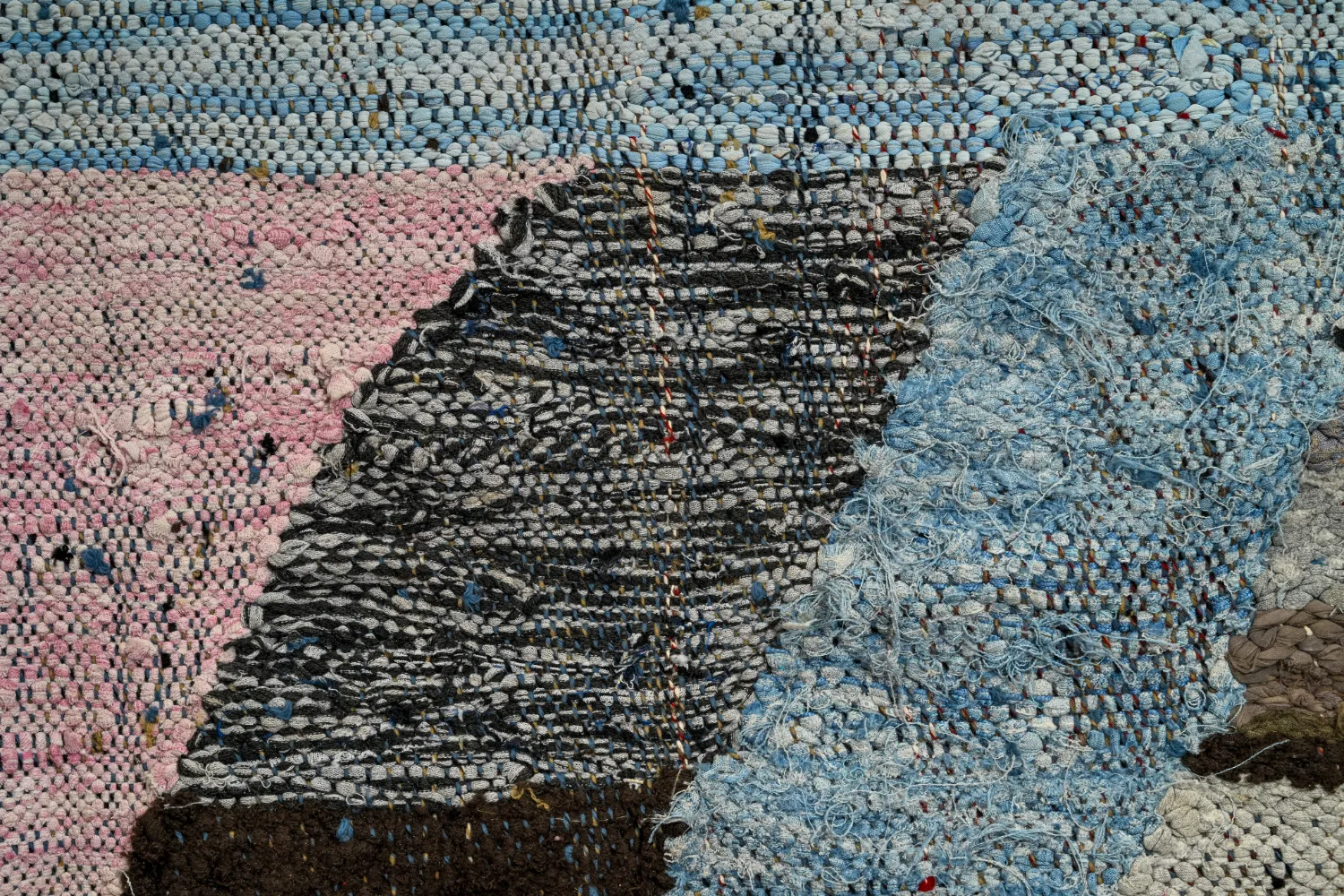 Marockansk Boucherouite-matta 140 x 255 cm