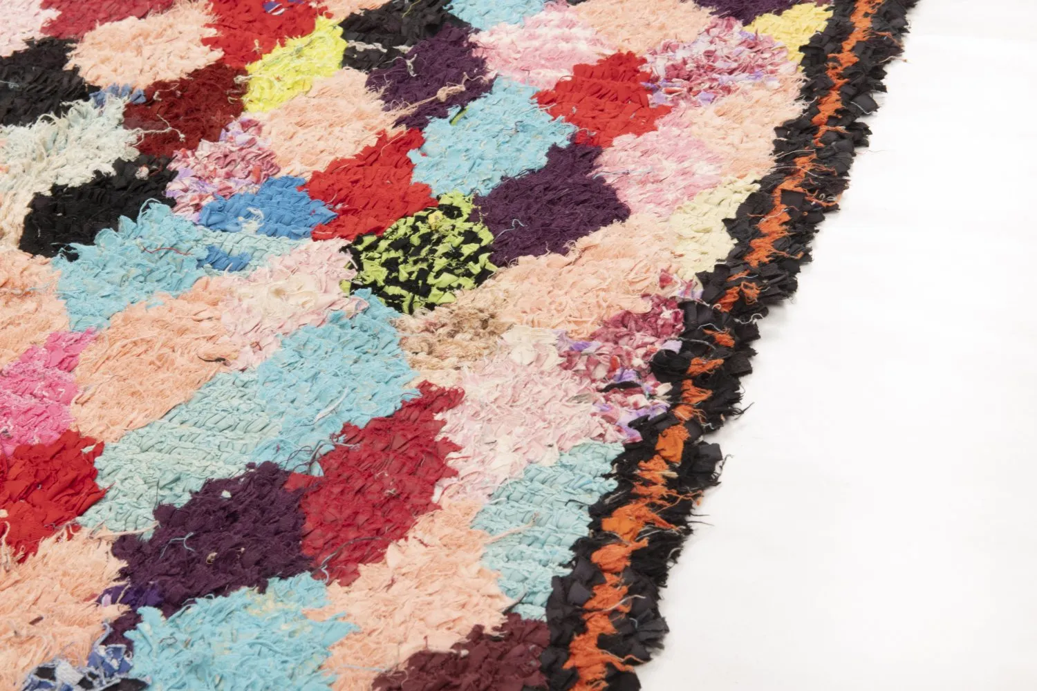 Marokkanische Berber Teppich Boucherouite 170 x 80 cm
