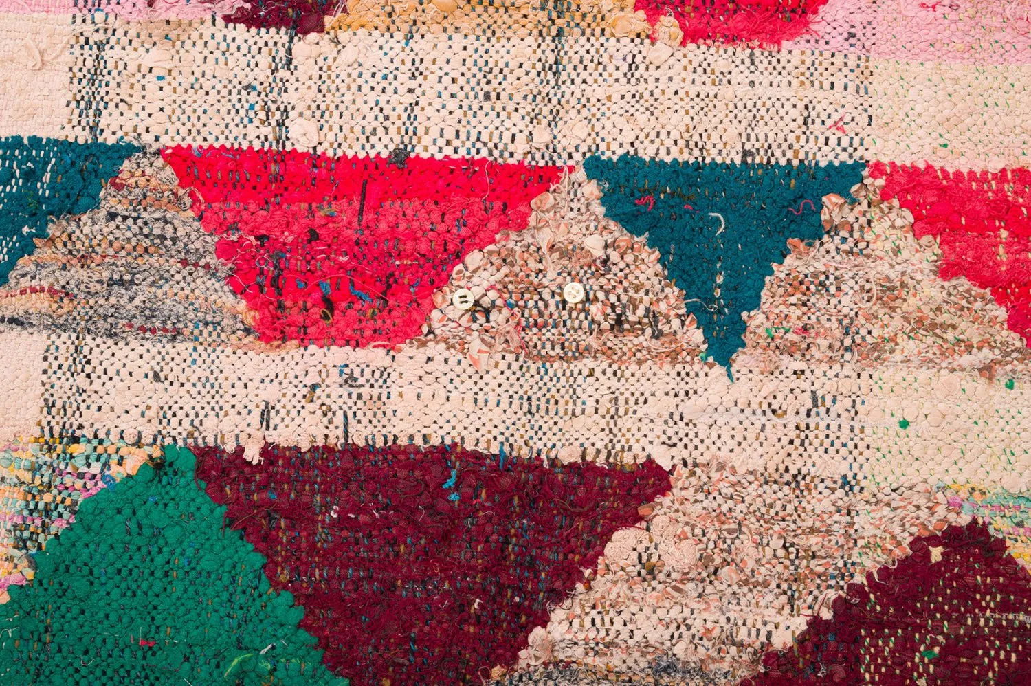 Marokkanischer Berber Teppich Boucherouite 145 x 330 cm