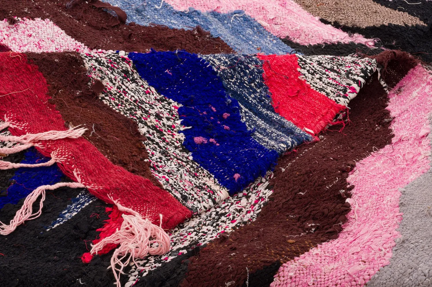 Tapis berbère marocain Boucherouite 145 x 275 cm