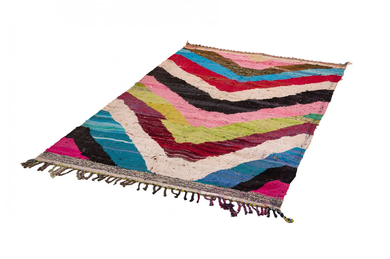 Tapis berbère marocain Boucherouite 150 x 235 cm